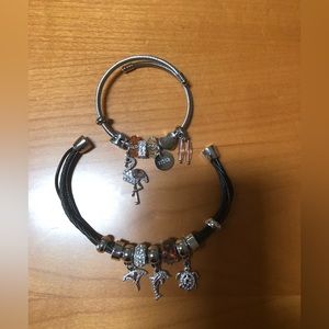 Charm bracelet set. Sea creature motif.